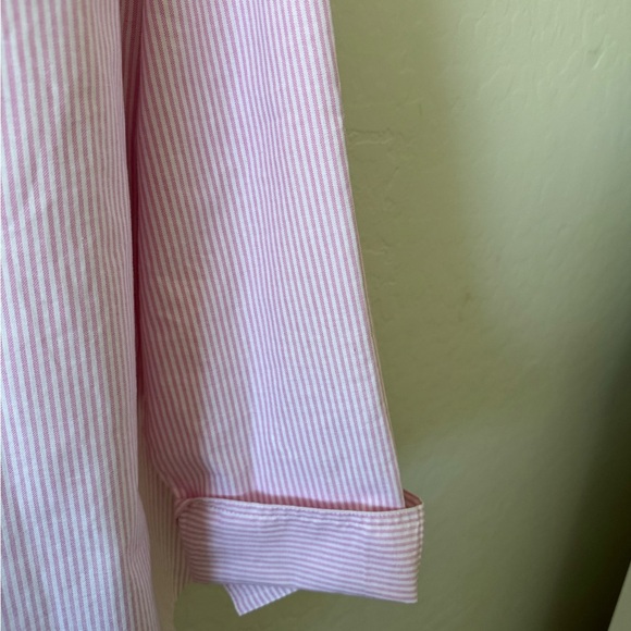 Zara Light Pink Striped Button-Down Shirt - Picture 3 of 6